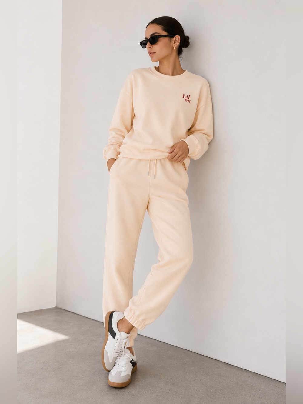 Blogger favorite LONG SLEEVE PULLOVER SWEATER JOGGER PANTS GRAPHIC co-ord set